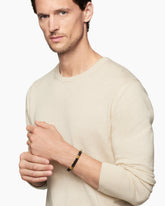 Hex Bead Bracelet with Black Onyx and 18K Yellow Gold, 8mm